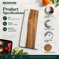 Planche de service personnalisée en marbre d'acacia, qualité alimentaire, OEM pour cadeaux d'entreprise et programmes immobiliers