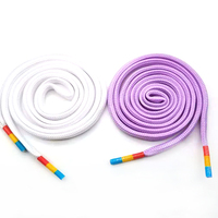 Cordon de serrage en coton et nylon avec logo personnalisé pour l'artisanat et l'emballage de sacs à vêtements Lacets à cordes plats et ronds
