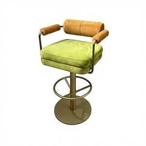 Silla Giratoria <span class=keywords><strong>de</strong></span> Metal Moderna, Sencilla y Elegante, <span class=keywords><strong>de</strong></span> Lujo Ligero, para Hotel y Sala <span class=keywords><strong>de</strong></span> Estar - Product Image 2