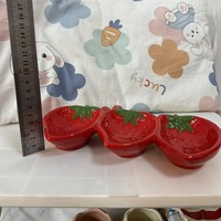 Nouvelle assiette à sauce en porcelaine fine à motif végétal, grande taille, couleur vive, pour fondue, style mignon et féminin, pour la maison
