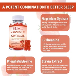 Gummies ODM/OEM 400mg de glycinate de magnésium, complément vitaminique à marque privée pour adultes, 2 gummies par portion - Product Image 2