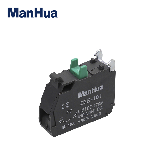 ManHua 10A ZBE-101 1NO Contact Block Normally Open Push Button Switch Contact Base