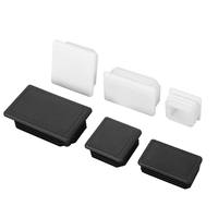 Bouchon carré en plastique noir obturant l'embout Tube tuyau insérer bouchon 10x10 ~ 100x100mm