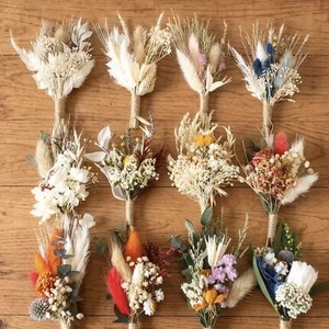 Bouquet de fleurs séchées naturelles G205, mini-bouquet de fleurs unique pour mariage, Noël, Saint-Valentin, cadeaux - Product Image 1