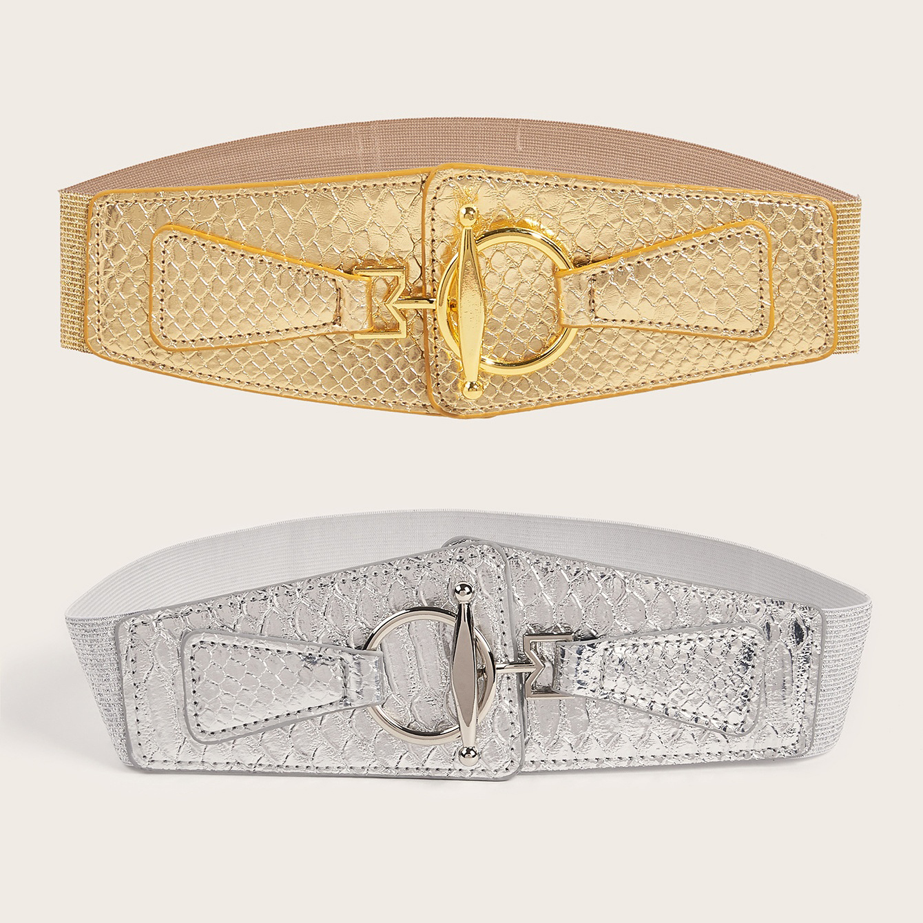 Ceinture Fantaisie Femme élastique Avec Grosse Chaîne Dorée - Taille XL, Neuve Avec étiquettes