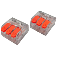 Connecteur de câblage transparent JM-413 1 entrée 2 sorties, bornier de raccordement à 3 ports, 32A jusqu'à 450V, boîte de jonction pour éclairage LED