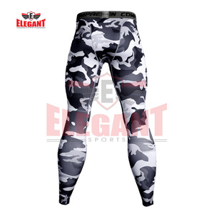 Leggings MMA pour hommes, à la mode, personnalisés, imprimés animaliers par sublimation, antibactériens, respirants, longueur genou, taille élastique, avec coutures - Product Image 2