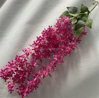 Fleurs artificielles en gros : Glycine suspendue à 3 branches pour décoration murale