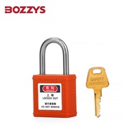 BOZZYS 25mm Mini cadenas de sécurité en Nylon clé principale manille en acier matériau en aluminium équipement électrique Non conducteur utilisation de la porte