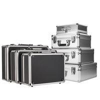 Valise de sécurité en aluminium mallette boîte à outils complète grands étuis vide organisateur boîte à outils en alliage d'aluminium stockage mallette de transport