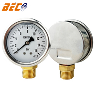 2.5 Inch 16bar Stainless Steel Glycerin Filled Pressure Gauge