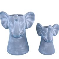 Dekorasi Pot Bunga Pernikahan Matte Desain Seni Origami Ramah Lingkungan Buatan Tangan Elegan, Hiasan Rumah & Taman Semen Bentuk Kartun Hewan