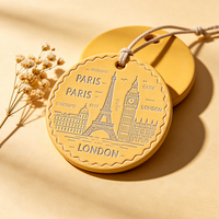 Diffuseur d'arômes en céramique personnalisé avec motif de la ville de Paris, plaque en céramique pour voiture, tablette d'aromathérapie aux huiles essentielles