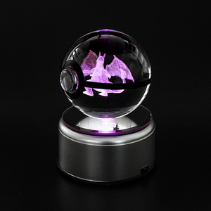 Vente en gros d'usine - Boule de <span class=keywords><strong>cristal</strong></span> K9 Charizard Poke - Gravure laser 3D - Jouets Poke Ball pour cadeaux - Product Image 4