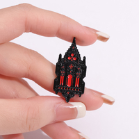 Nouvelle église magique dur émail broche gothique mystérieuse maison lanterne métal Badge broche sac à dos vêtements bijoux épinglette cadeau