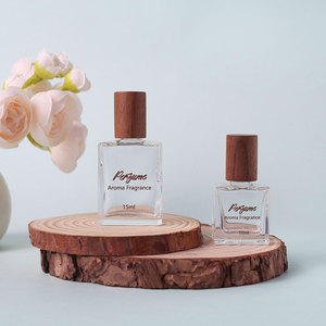 Portatile 10ml 15ml quadrato trasparente rotolo su vetro vuoto profumo deodorante rullo sfera bottiglie con veri coperchi di legno di bambù - Product Image 2