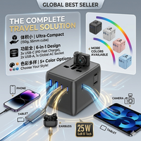 Adaptateur de voyage universel portable 30W, convertisseur de prise AC mondiale type C, best-seller pour MacBook, iPad, compatible Dyson