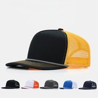 Gorra Trucker de 5 Paneles en Dos Tonos, Ajustable, de Malla, para Exteriores, con Logotipo Personalizado, Venta al Por Mayor