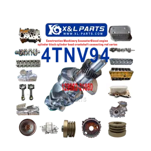 Komponen X & L poros engkol baja tempa baru dengan Gear 129902-21050 untuk Yanmar 4TNV94L 4TNV94 4TNE94 4TNE98 mesin ekskavator 4TNV98