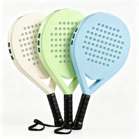 Raquette de padel en fibre de carbone pour débutants, noyau en mousse, logo personnalisé, couleur personnalisée, marque privée R Koda R3001, légère, forme goutte d'eau