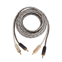 Câble audio RCA JLD AUDIO 2 canaux mâle-mâle en cuivre sans oxygène 99,99 %, 5,2 m, paire torsadée, réduction du bruit, PVC, pour home cinéma