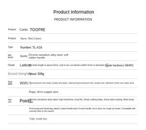 TOOPRE coupe-câble de vélo et dénudeur VTT <span class=keywords><strong>frein</strong></span>/boîtier de changement de vitesse et outil de coupe de câble en acier intérieur - Product Image 3