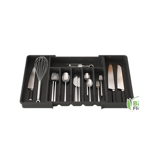 Organizador de Cubiertos Moderno, Expandible, de un Solo Nivel, Bandeja de Almacenamiento Telescópica para Uso Doméstico, Baño y Sala de Estar, Venta al Por Mayor - Product Image 1