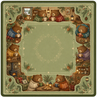 Tapis de Mahjong Personnalisé Série Animaux Fantaisistes, Protection de Table Ludique avec Illustration Mignonne pour le Mahjong Américain