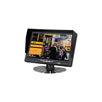 Moniteur LCD numérique HD 7 pouces d'usine OEM 2 CH miroir Flip avec caméra de recul fonction écran partagé pour camion DC 12V 24V