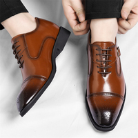 Mocassins rétro pour hommes, chaussures habillées à lacets, dessus en cuir véritable, semelle extérieure en cuir collé, anti-odeur, amorti, maille respirante