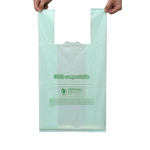 Bolsa de Compras Tipo Camiseta Biodegradable y Compostable de PBAT + Almidón de Maíz - Se Acepta Impresión de Logotipo - Product Image 1