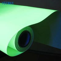 YEEMAX Paquete de 2 Vinilos Adhesivos Fotoluminiscentes Brillantes de PVC PET que Brillan en la Oscuridad de 2 a 10 Horas, Súper Brillantes, para Advertencia de Seguridad Automotriz