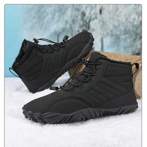 Zapatos cálidos con forro de piel aislado para senderismo al aire libre y clima frío impermeable antideslizante invierno cálido botas de nieve para hombres y mujeres - Product Image 6