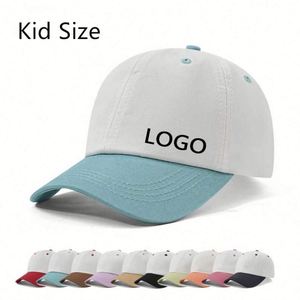 Two Tone Cotton Baseball Adjustable Buckle Strap Casual Dad Vintage Cap Snapback Trucker <b>Hat</b> for Boy Girl Promotion Gift - Product Image 1