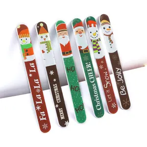 Ziri Factory Wholesale Colorful Printing Festival Emery Board Custom Logo Limas Double Side Christmas Nail File
