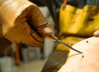 Crochet conique pliable pour la fabrication de chaussures, outil de couture, aiguille à coudre avec manche en bois de santal, pour suivre la ligne intérieure, pour cordonnier