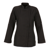 Nouveau design col montant fermeture éclair manches longues manches courtes uniforme de chef 100% coton restaurant cuisine bar veste de chef pour cuisinières