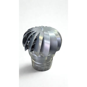 Ventilateur de cheminée rotatif à énergie éolienne rond en acier inoxydable pour toiture industrielle - Product Image 2