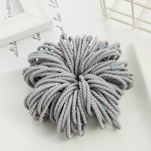 Attaches pour cheveux à boucle en corde, couleur unie, accessoires élastiques pour filles, usage quotidien - Product Image 3