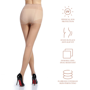 Pantimedias de Mujer Antideslizantes con Suela Adhesiva, Cintura Alta, Alta Elasticidad, Transpirables, Tejidas, Suaves y Delgadas - Product Image 3