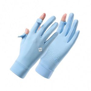 Women's Sunscreen <b>Gloves</b> Wholesale Anti-ultraviolet <b>Thin</b> Spring and Summer Anti-slip Breathable Touch Screen <b>Glove</b> - Product Image 4