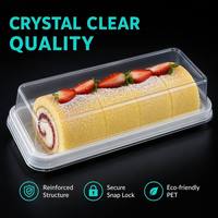 Boîte d'emballage en plastique PET jetable avec impression personnalisée pour boulangerie, hamburgers, sushis et salades - Tailles personnalisées disponibles
