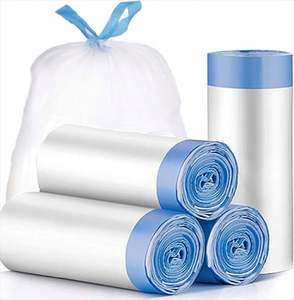 Sacs poubelles écologiques biodégradables, compostables, en plastique PBAT, avec soufflet, pour l'élimination des déchets domestiques et professionnels - Product Image 5