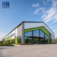 Bâtiment métallique préfabriqué à grande portée en acier galvanisé, structure d'entrepôt en acier préfabriqué