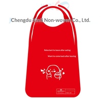 Tablier de service alimentaire jetable LOGO Adulte Restauration Hot Pot Barbecue Non-tissé à nouer sans manches Imprimé Protection Anti-huile