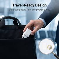 Cargador USB C de 30W con Doble Puerto, Adaptador de Pared para Laptop y Tablet, PD 30W Tipo C QC3.0, Bloque de Carga Rápida con Enchufe Estadounidense para iPhone, Samsung, iPad