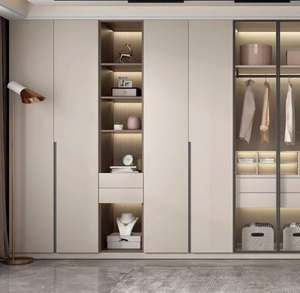 Meubles de chambre à coucher modernes durables combinaison en bois armoire garde-robe organisateur pour vêtements élégant placard - Product Image 4