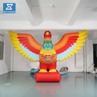 Modèle de phénix gonflable géant personnalisé, grande mascotte d'oiseau de dessin animé gonflable pour la publicité et la décoration d'événements en plein air