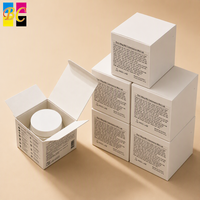 Scatola di Carta Cosmetica di Lusso Personalizzata con Logo, in Cartone Bianco con Stampa in Oro per Confezioni di Prodotti per la Cura della Pelle e il Trucco