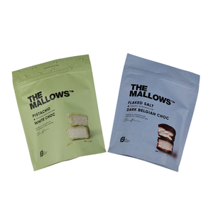 Bolsa de plástico esmerilado con cremallera y logotipo personalizado, embalaje resellable con sellado térmico para galletas, donas, aperitivos, almacenamiento de malvaviscos - Product Image 4